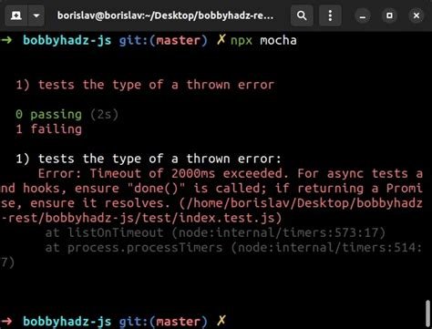 Ethereum: Error: Timeout of 900000ms exceeded. For async tests and hooks, ensure 